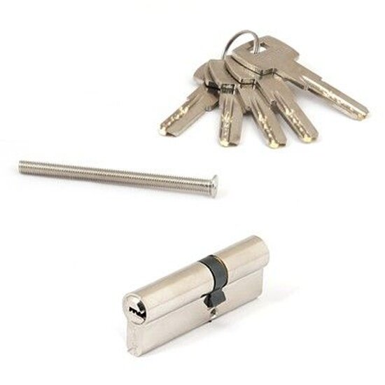Цилиндр (Личинка замка) Apecs SM-85(35/50)-NI, никель, ключ-ключ