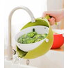 Фото #2 Дуршлаг-корзина для мытья фруктов и овощей Drain Basket/KP-401/с двойным дном/зеленый