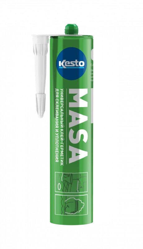 Клей-герметик Kesto (ex KIILTO) Masa , белый, 310 мл