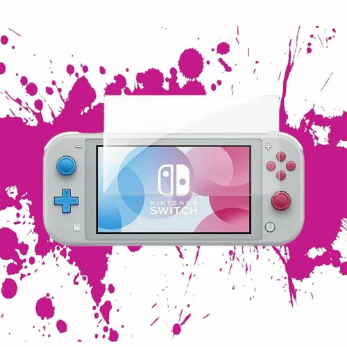 Защитное стекло для Nintendo Switch Lite защитный набор для nintendo switch lite нинтендо свитч лайт силиконовый чехол защитное стекло накладки на стики 6 штук бирюзовый dobe tns 19180