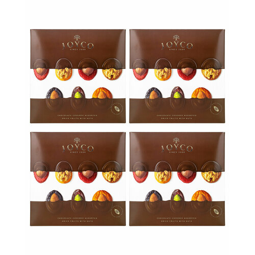 Шоколадные конфеты JOYCO Ассорти сухофруктов в шоколаде с орехами 157 гр. - 4 шт