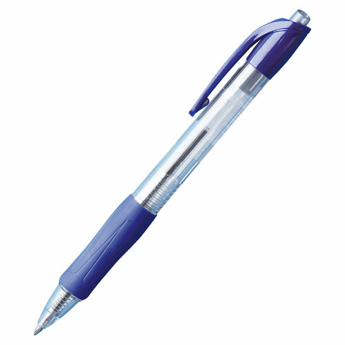 Комплект 12 шт, Ручка шариковая автоматическая Crown CEO Ball синяя, 0.7мм, грип