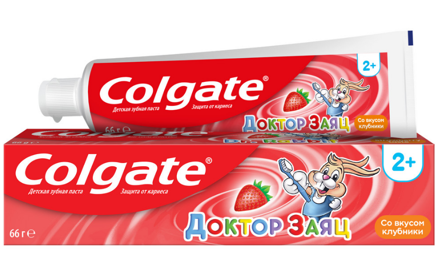 Colgate зубная паста детская доктор заяц клубника 50мл