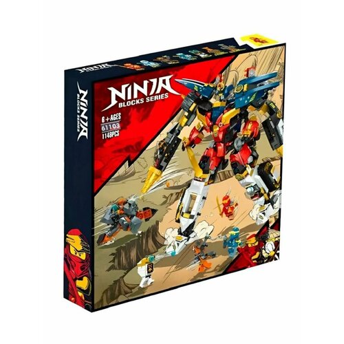 Конструктор Ninja, Робот Нии Самурай Икс, 61103 конструктор ninjago водный дракон нии мастер кружитцу голубой ниндзяго минифигурки нии зейна маарайского стража 450 дет