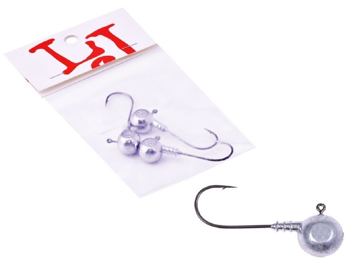 Джиг-головки Lucky John Ball размер №2/0 вес 12 г в наборе 3 шт