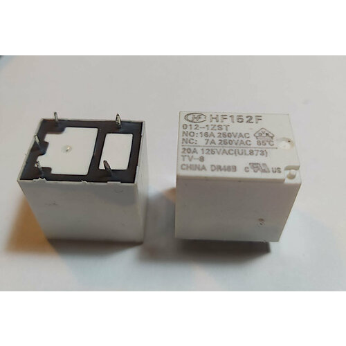 HF152F/012-1ZST, Реле силовое (NO:16А 250VAC/NC 7А 250VAC) одна контактная группа на переключение катушка 12VDC