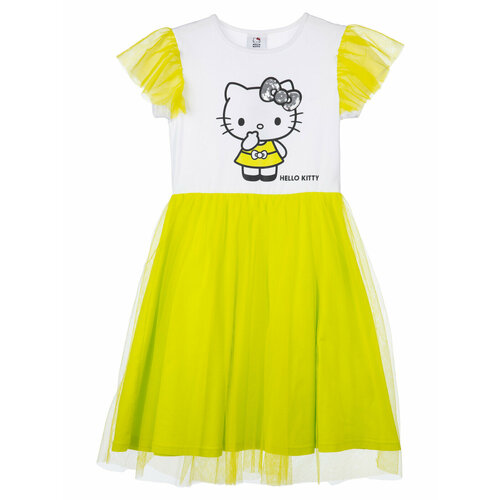 Платье playToday, размер 140, зеленый