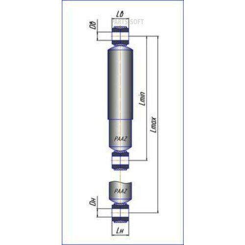 PAAZ P403290500630 П40.3.2905006-30_амортизатор подвески! \ ГАЗ-3308