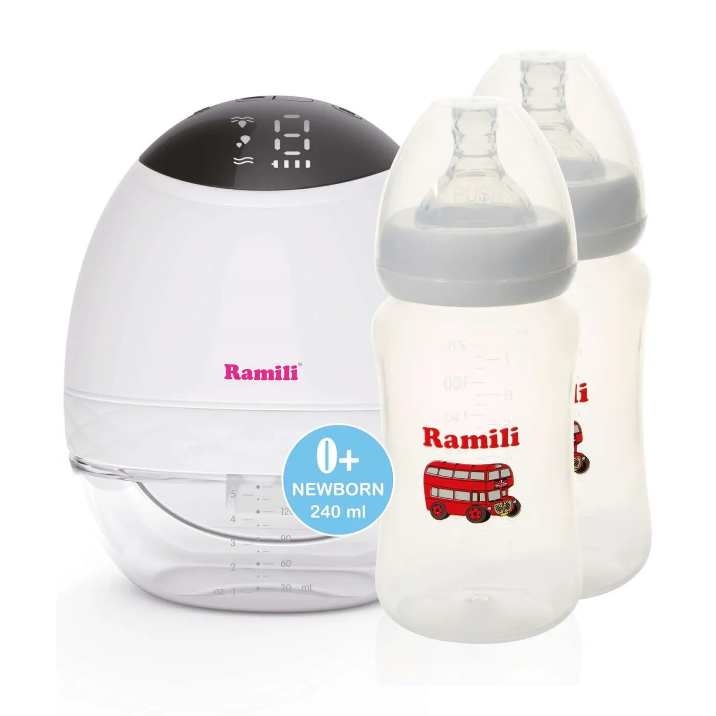 Молокоотсос Ramili Двухфазный электрический SE500 с двумя бутылочками 240ML