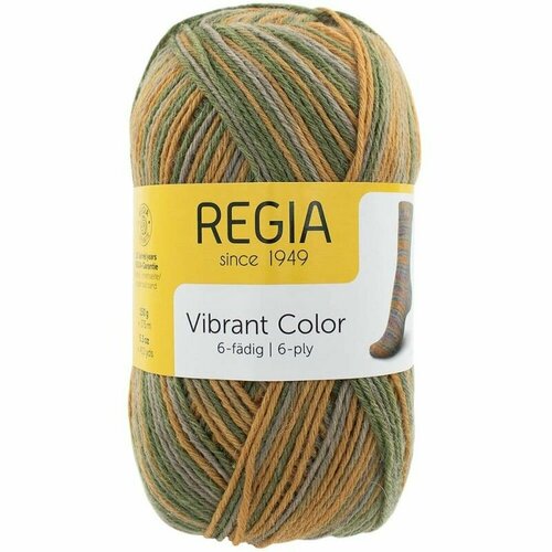 Пряжа носочная Regia Vibrant Color 6-ply, цвет 06226, 1 моток, 150 г.