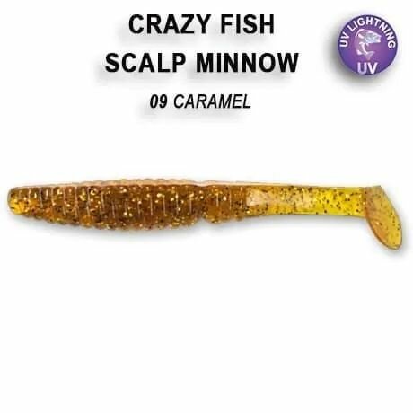 Силиконовые приманки Crazy Fish Scalp minnow 3.2" 7-80-9-6, Кальмар, 5 шт.