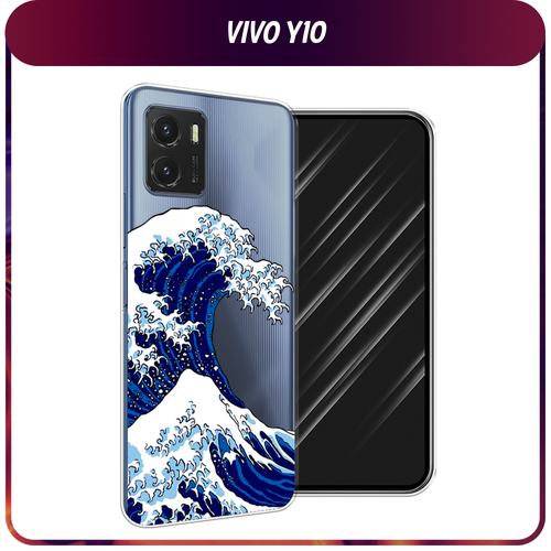 Силиконовый чехол на Vivo Y10 / Виво Y10 Волна в Канагаве, прозрачный силиконовый чехол на vivo y10 виво y10 волна