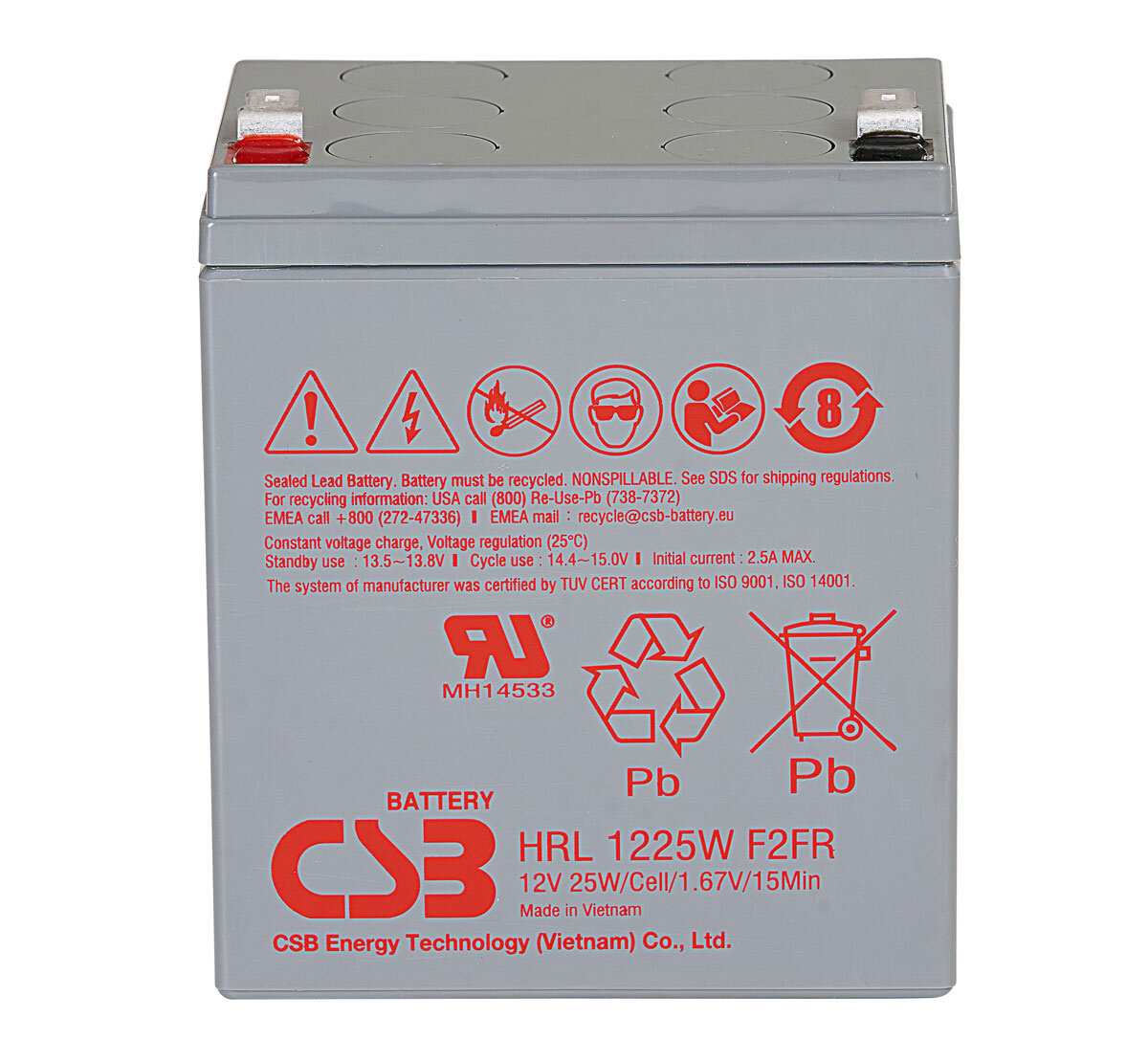 Аккумуляторная батарея CSB HRL1225W F2 FR