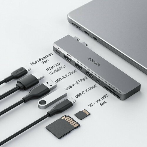 Концентратор Anker 547 USB-C Hub 7-in-2 для MacBook A8354HA1 6981₽