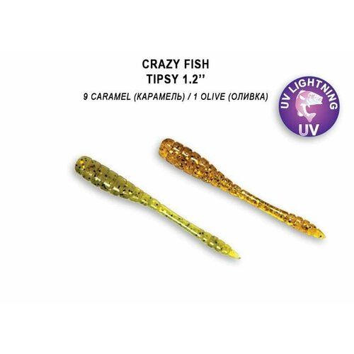 Силиконовые приманки Crazy Fish Tipsy 1,2