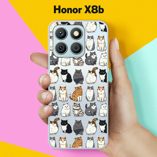 Силиконовый чехол на Honor X8b Коты / для Хонор Икс 8 б