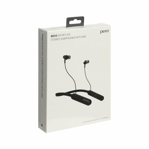 Наушники PERO BE03 SPORTLIFE беспроводные вакуумные микрофон 200мАч до 20 часов серые комплект из 2 шт 3844₽