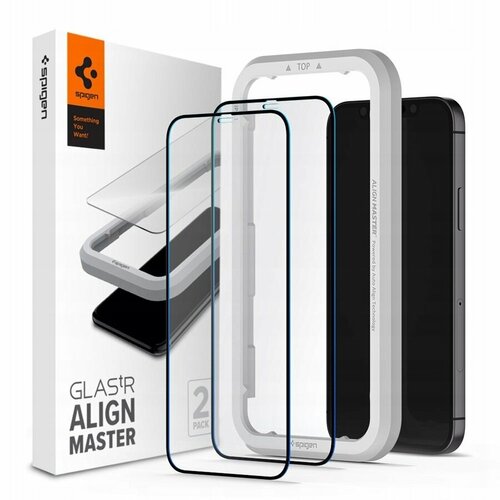 Защитное стекло Spigen GlastR AlignMaster 2 Pack для iPhone 12 Pro Max (AGL01792, оригинал, Black)
