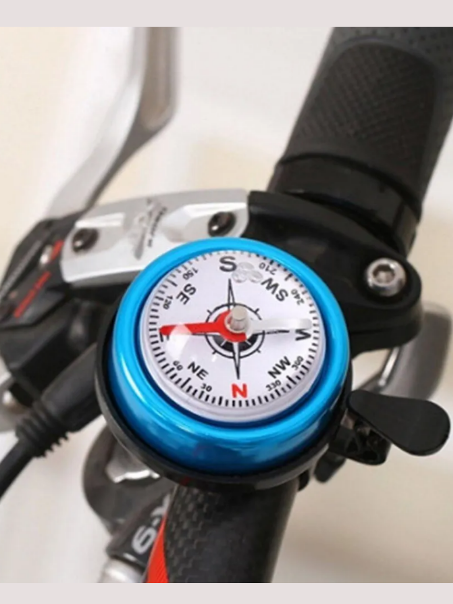 фото Звонок велосипедный, синий