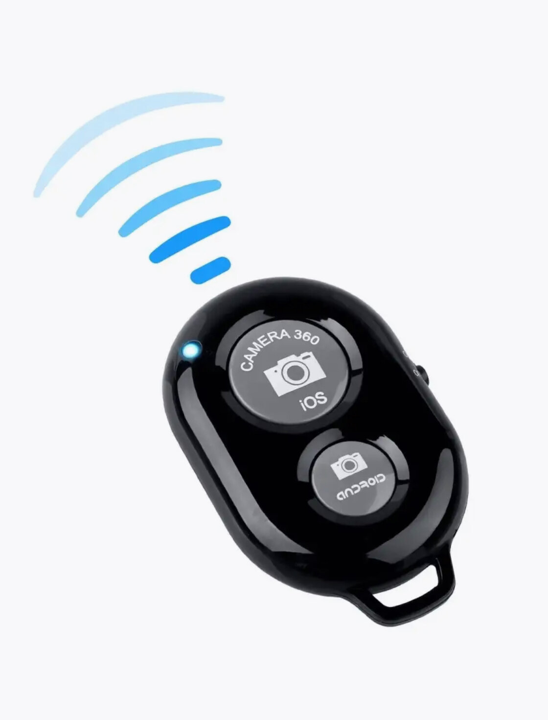 Пульт для селфи Bluetooth / Блютуз кнопка для селфи / Универсальный пульт-брелок для телефонов (Черный)