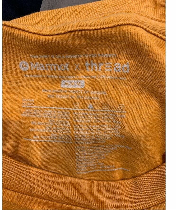 Футболка Marmot, размер M, желтый — фото 1