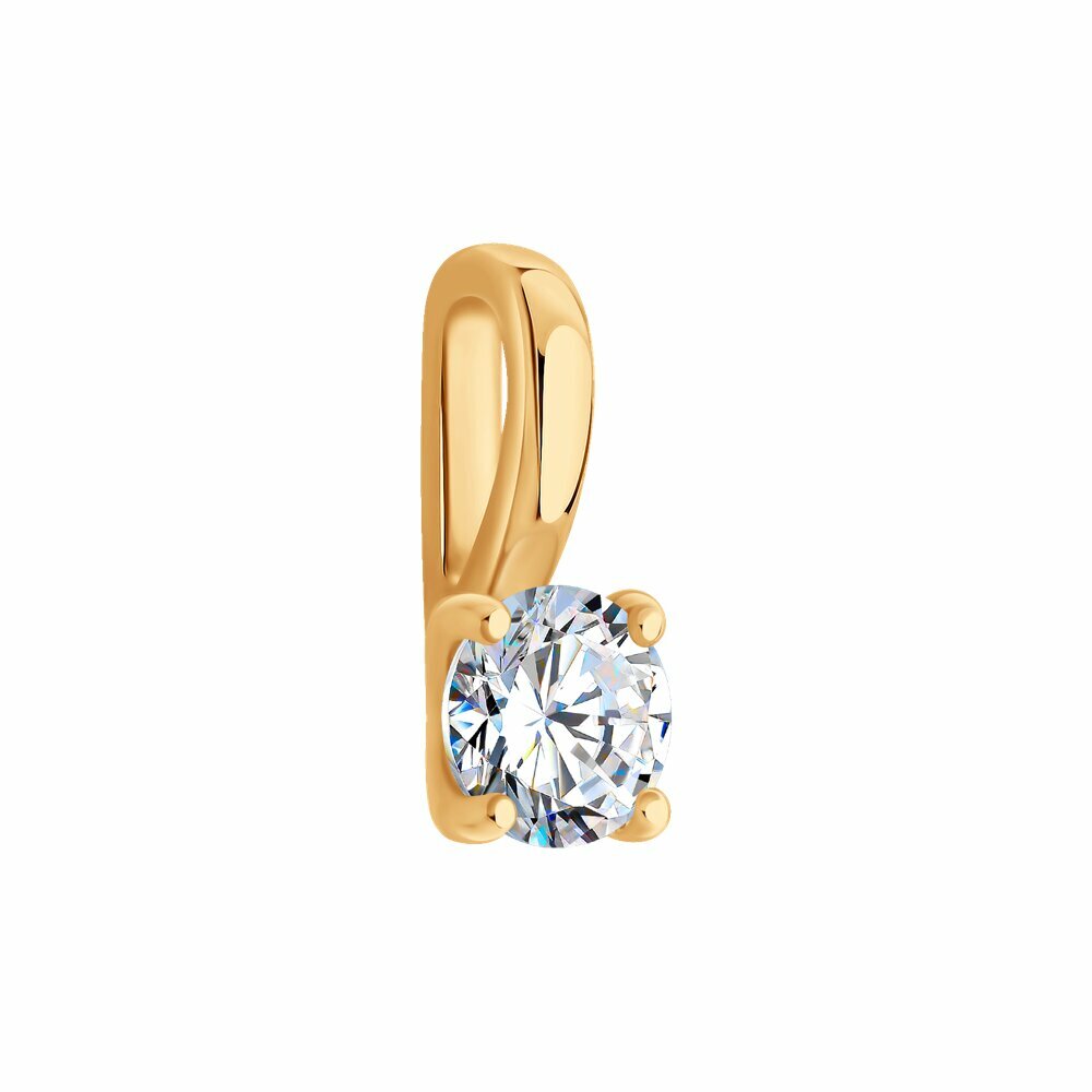 Подвеска Diamant, красное золото, 585 проба, фианит — фото 1
