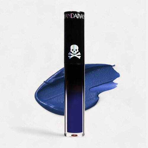 Изображение товара Жидкая матовая помада для губ HANDAIYAN кремовая, матовая текстура, синяя