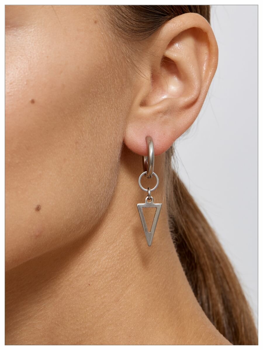 Серьги ДУША_BRAND, серебристый — фото 1