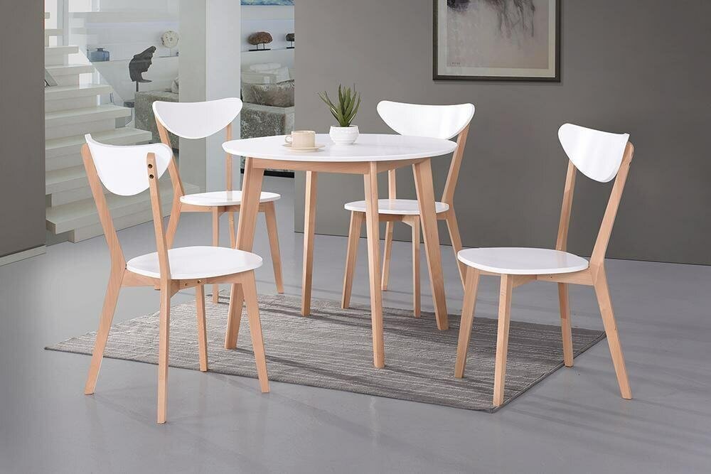 Стол кухонный TetChair Боско, ДхШ: 120 х 80 см, белый/бук — фото 1