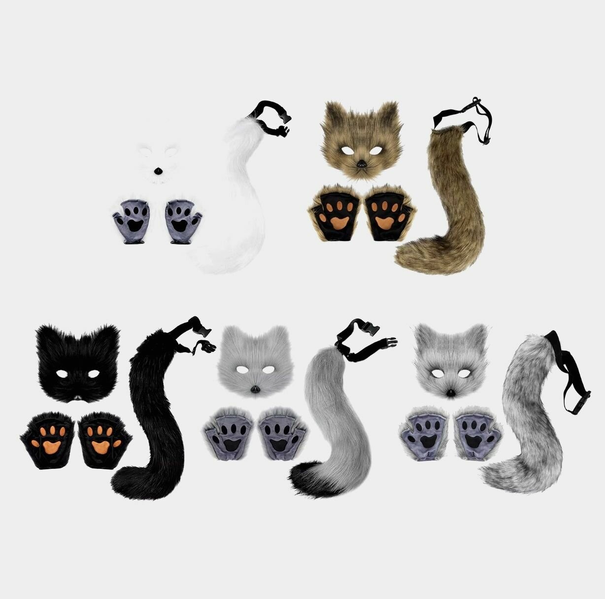 Костюм кошки(лисы) для квадробики(Фурри) карнавальная пушистая