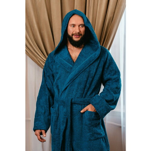 фото Халат bio-textiles, размер 52-54, синий