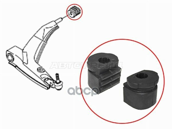 Сайлентблок Chevrolet Lanos 05-09 / Daewoo Lanos 97-08 / Nexia 94-16 / ЗАЗ Ланос 08-16 Sat арт. ST-90235040