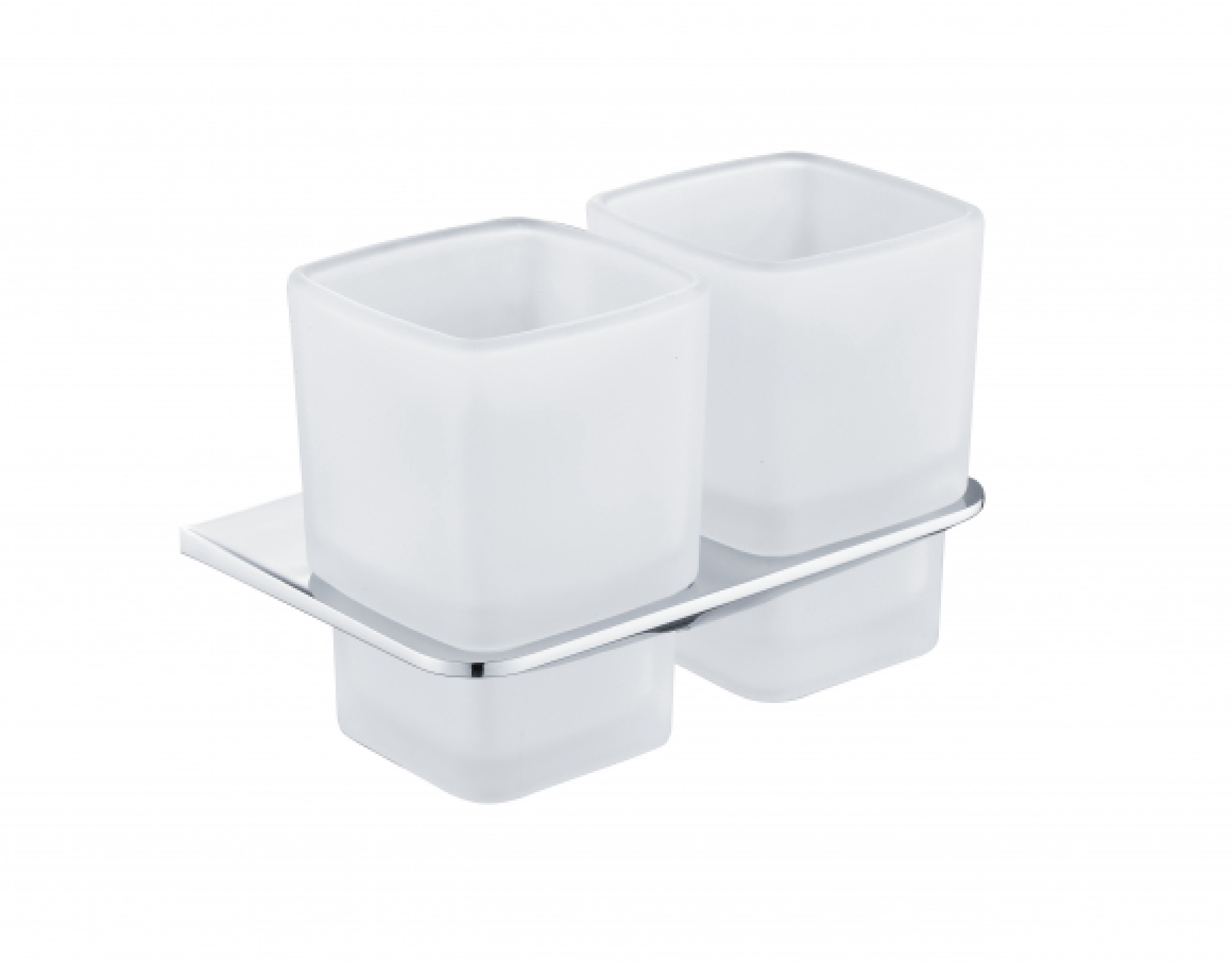 Настенный стакан двойной Grocenberg AC0056CR, материал латунь