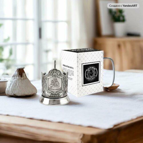 Подстаканник Приятного чаепития Меценат никелированный с чернением 1644₽