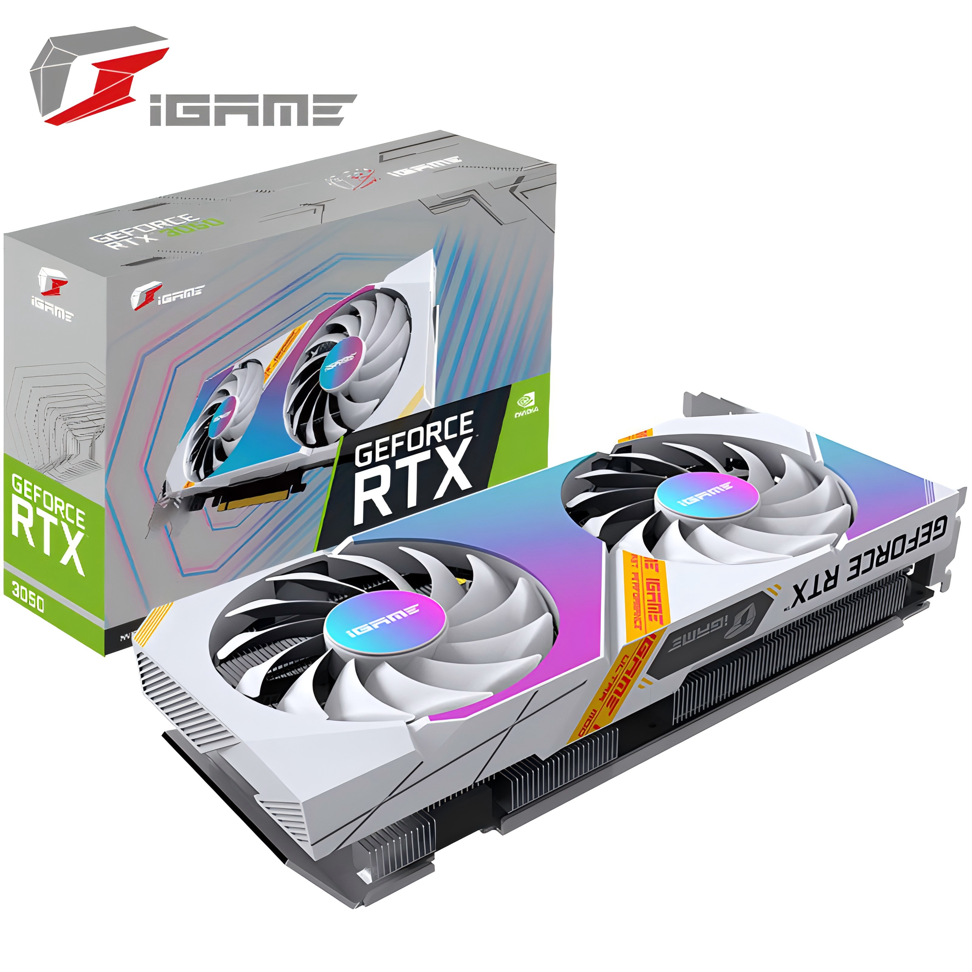 Видеокарта Colorful iGame GeForce RTX 3050 Ultra W DUO OC 8 ГБ