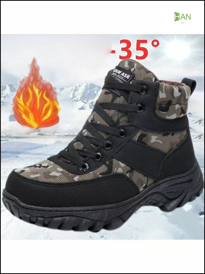 Эксклюзивные треккинговые ботинки для мужчин с морозостойкими и износостойкими свойствами оснащенные противоскользящей подошвой