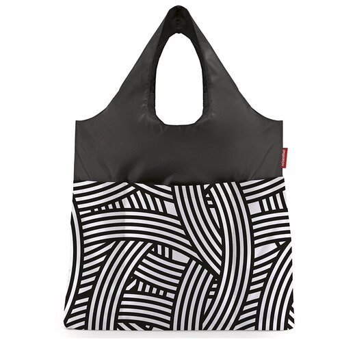 Сумка складная mini maxi shopper plus zebra, Reisenthel, чёрный/белый, арт: AV1032 AV1032