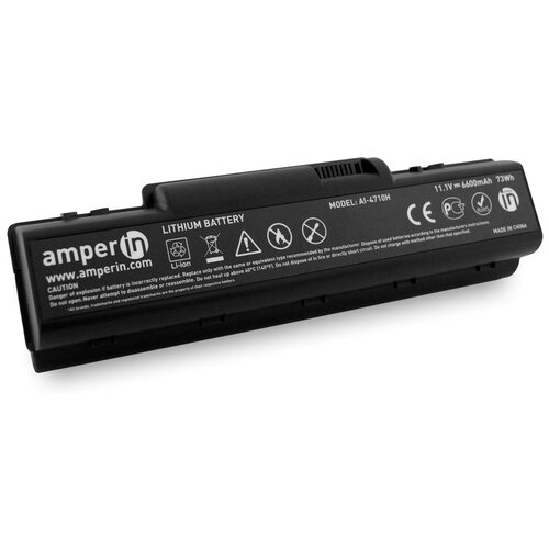 Аккумуляторная батарея Amperin для ноутбука Acer Aspire 2930 11.1V 6600mAh (73Wh) AI-4710H аккумуляторная батарея ibatt ib u3 a129h 5200mah для acer aspire 5738dg aspire 5740dg aspire 5738dzg aspire 5738pzg aspire 5738zg 433g25mi aspire 5737 aspire 5738g 663g25mi aspire 4740g 333g25mi aspire 5542g 303g25mi aspire 5241