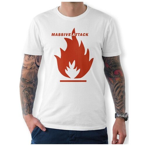 фото Футболка design heroes massive attack мужская белая 2xl