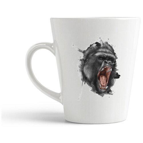 фото Кружка-латте coolpodarok горилла черная пасть арт