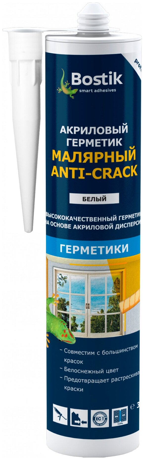 Герметик акриловый малярный Bostik Anti-Crack белый 310 мл.