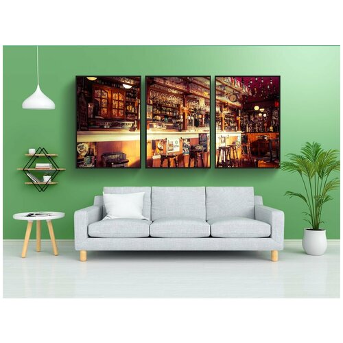 фото Набор модулных постеров для интерьера "бар, паб, кафе" 60x90 см. в тубусе, без рамки lotsprints