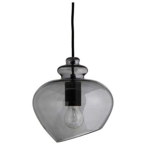 фото Лампа подвесная grace, ?23 см, дымчатое стекло, черный цоколь, frandsen