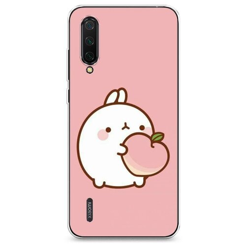 фото Силиконовый чехол "кролик с персиком" на xiaomi mi a3 lite / сяоми ми а3 лайт case place