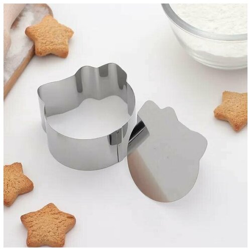 Форма для выкладки салатов и гарниров с прессом котенок 7 см 149₽