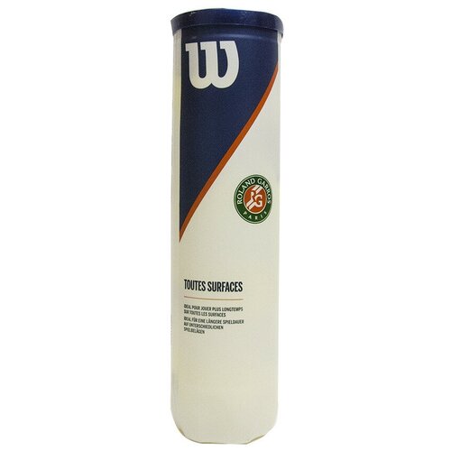 Мяч для большого тенниса Wilson WRT116400 Белый/ виброгаситель wilson roland garros clay white