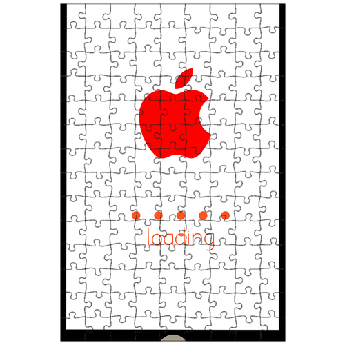 фото Магнитный пазл 27x18см."iphone, яблоко, смартфон" на холодильник lotsprints