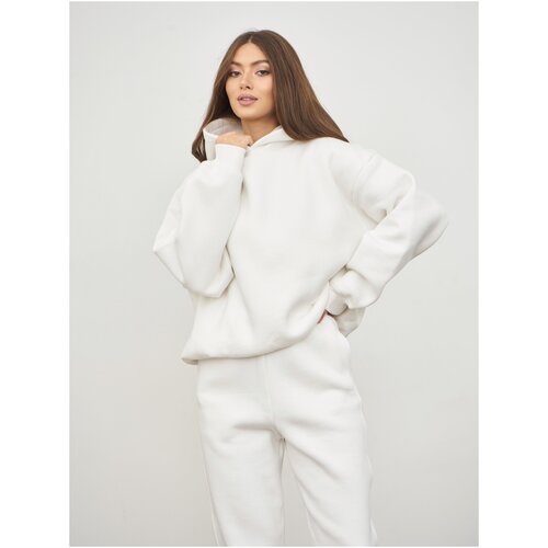 фото Худи с эффектом подвернутого края око store, размер xs (40), молочный