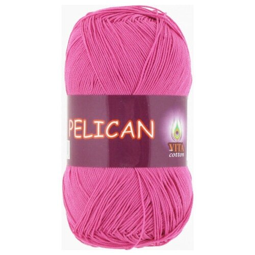 Пряжа Vita cotton Pelican (вита коттон пеликан), розовый (4009), хлопок двойной мерсеризации, 2 мотка