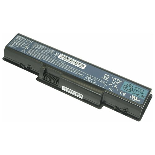 Аккумуляторная батарея для ноутбука Acer Aspire 4710 (AS07A31) 4400mah черная аккумулятор акб [battery] для ноутбука acer aspire 5737 5740 5200mah 10 8 11 1v as07a31